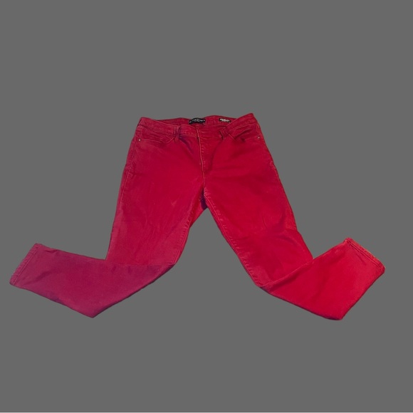 Sanctuary Denim Social Ankle Skinny Jeans Red Size 31 Standard Rise - Picture 9 of 9